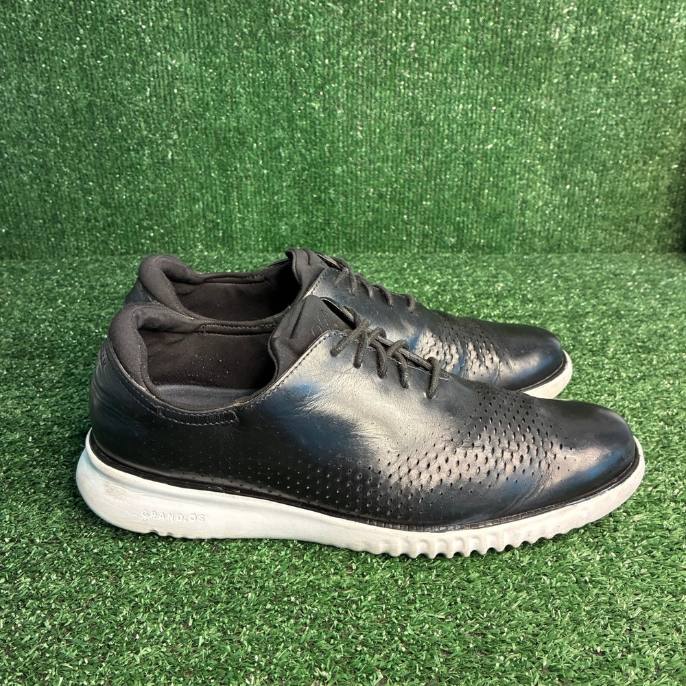 Cole Haan Zerogrand Laser Wingtip Perforated Oxford Dress Sneaker Black Mens 11M